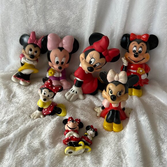 Disney Minnie Mouse Figurine Lot (8) Vintage Collectibles - Picture 1 of 4